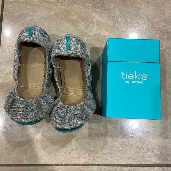 Tieks Shoes - Tieks by Gavrieli Silver Lake Vegan Ballet Flats Shoes Women Size 9